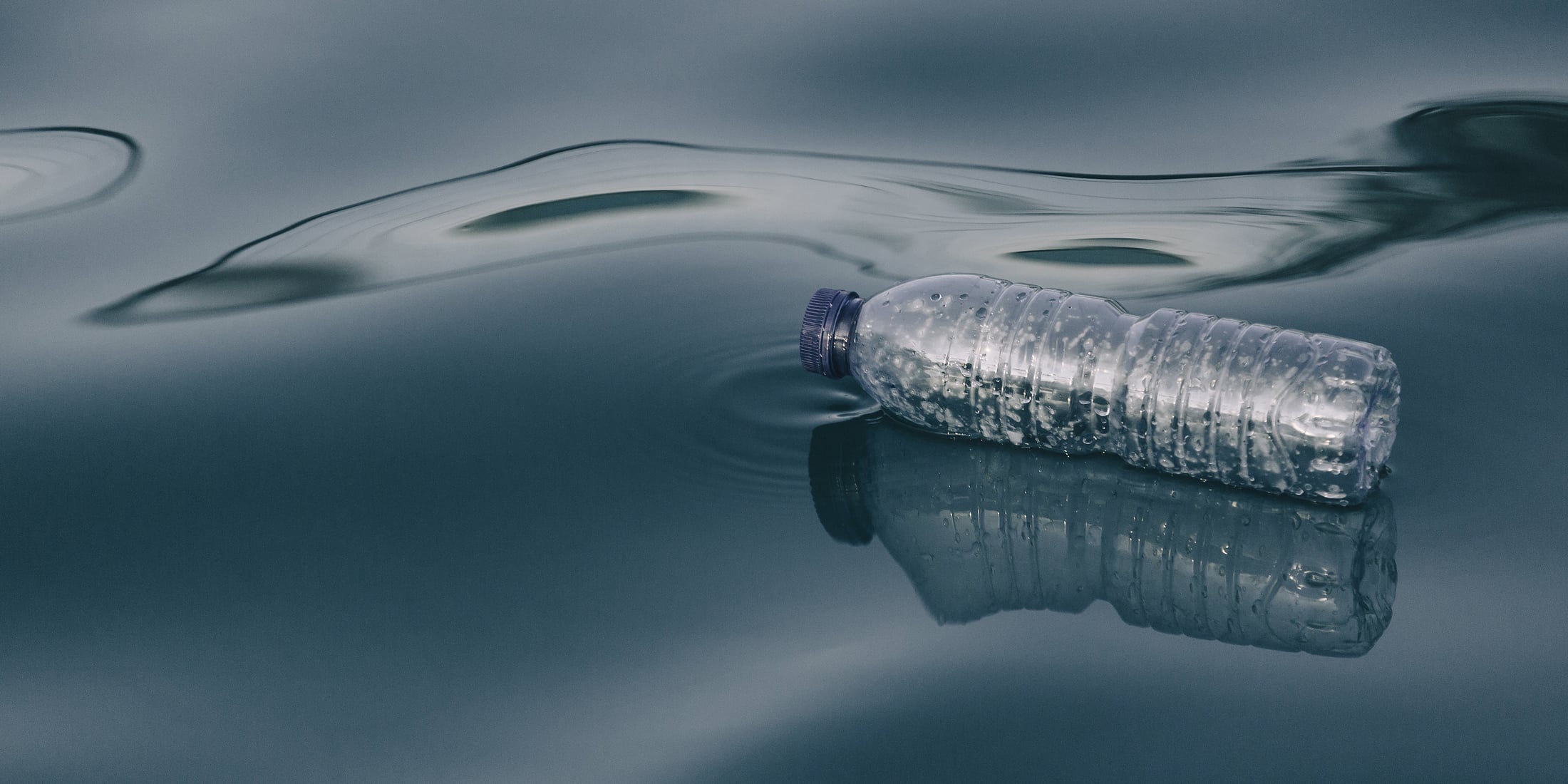 Gewaesserverschmutzung Plastikmuell im Wasser