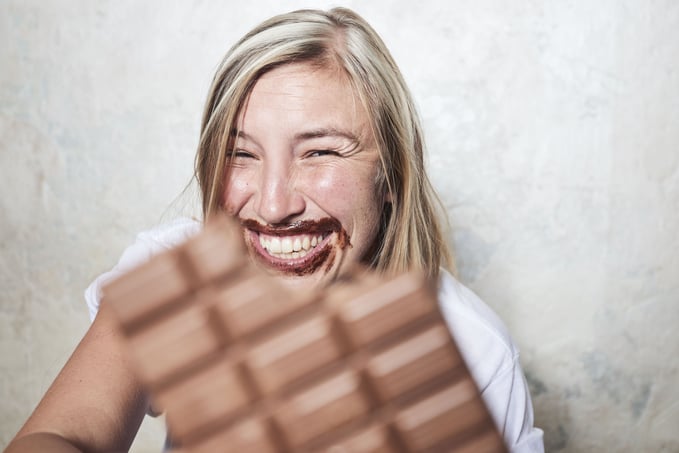 Schokoladefakten glücklich