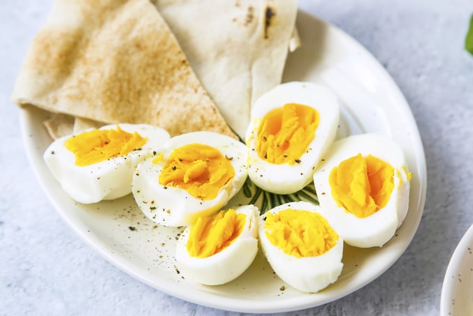 Eier und Eiprodukte halbe Eier gekocht