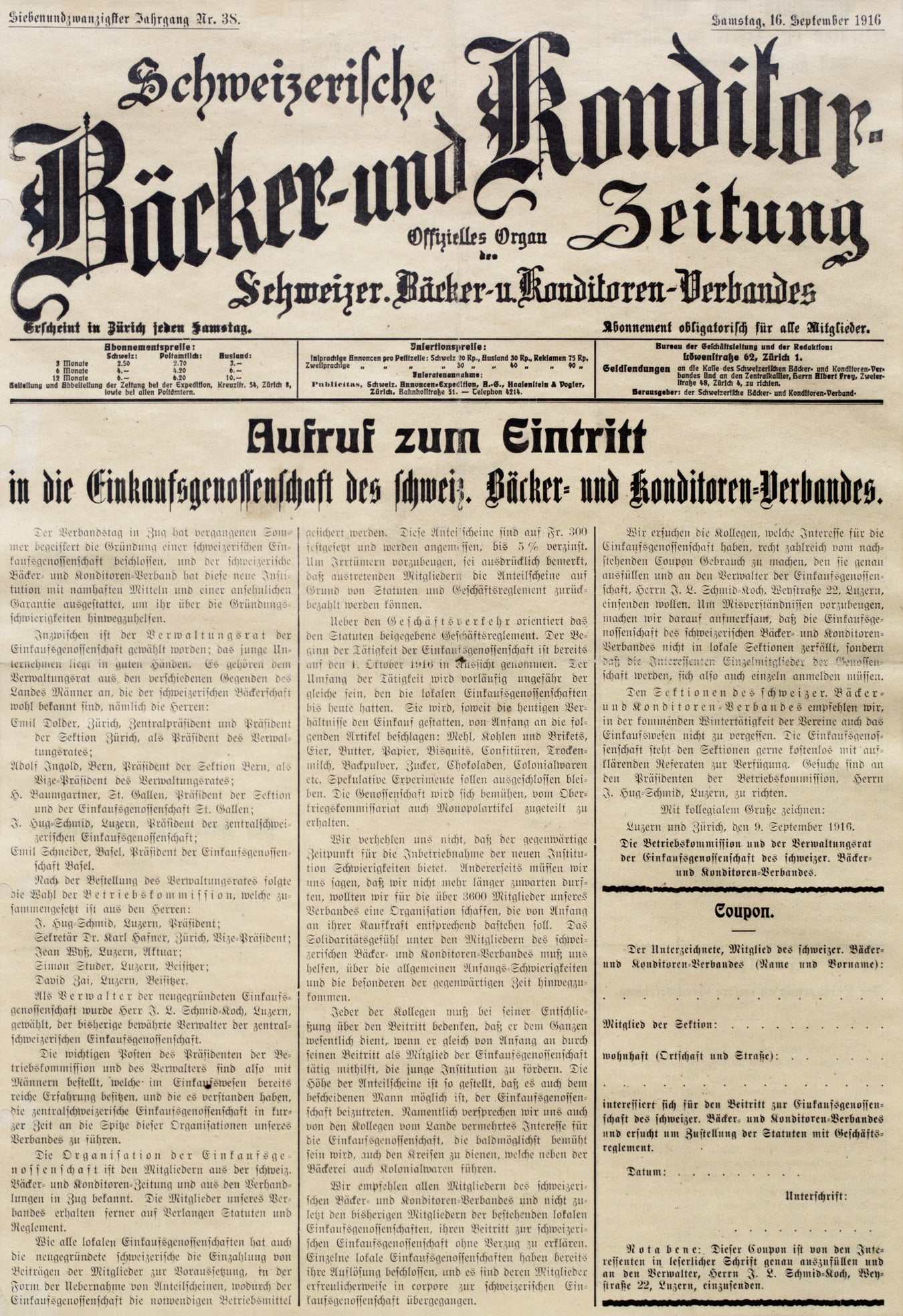 Pistor Genossenschaft Blick aufruf