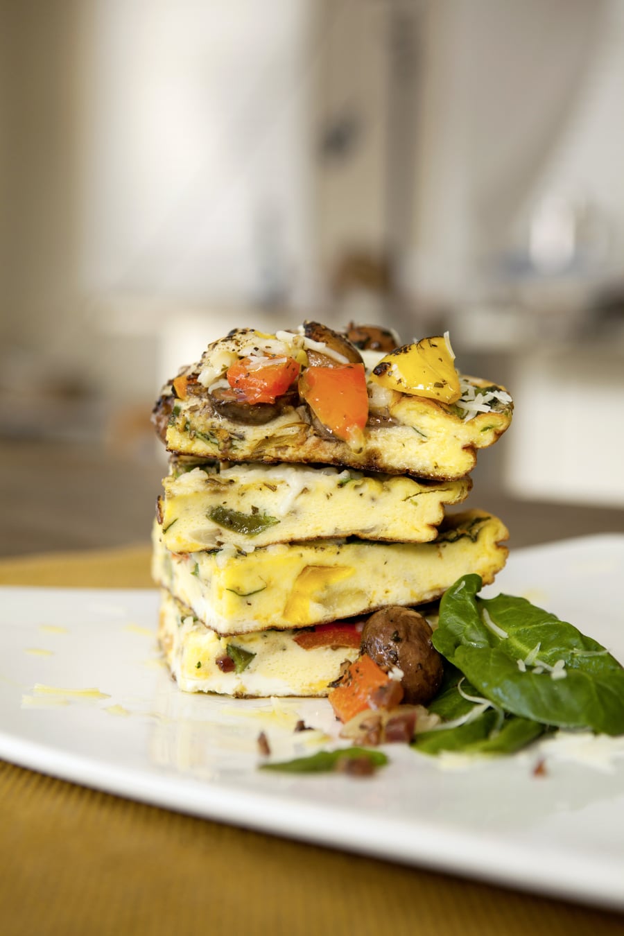 frittata geschnitten